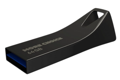 Накопитель USB 3.0 64GB More Choice MF64m Black, цвет черный - фото 1