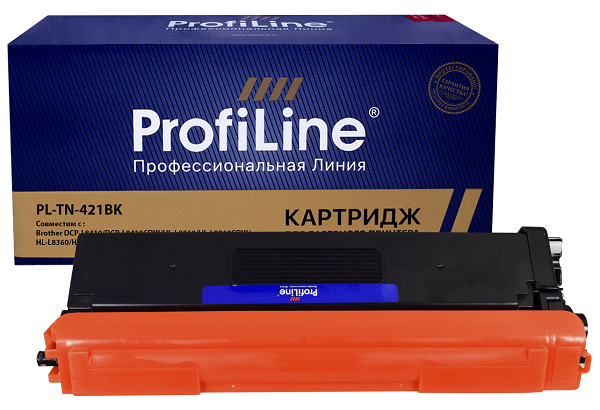 

Картридж ProfiLine PL-TN-421BK для Brother DCP-L8410/DCP-L8410CDW/HL-L8260/HL-L8260CDW/HL-L8360/HL-L8360CDW/MFC-L8690CDW/MFC-L8900C, PL-TN-421BK