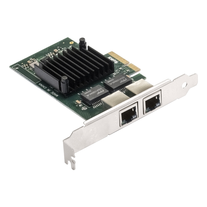 Сетевой адаптер Exegate EXE-I350-T2V2 EX292506RUS (PCI-E x4 v2.1, порты 2xRJ45 (медные), 10/100/1000Mbps, Gigabit NIC Intel Chipset NHI350AM2)
