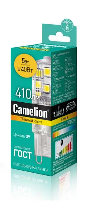 фото Camelion LED5-G9-NF/830/G9