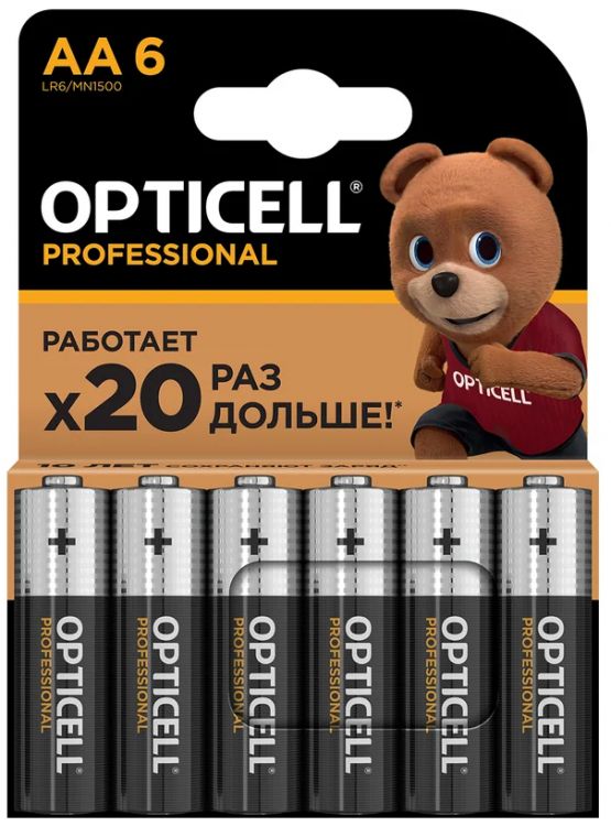 

Батарейка OPTICELL 5052003 алкалиновый AA/LR6 (блист. 6шт) Professional Opticell, 5052003