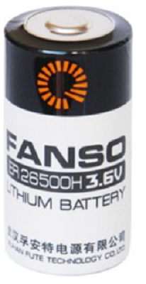 Батарейка Fanso ER26500H/T Li-SOCl2 батарея типоразмера C, 3.6 В, 9 Ач, плоские радиальные выводы, Траб: -55...85 °C