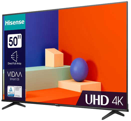 Телевизор Hisense 50A6K черный, 4K UHD, DVB-T, DVB-T2, DVB-C, DVB-S, DVB-S2, SMART TV, HDR