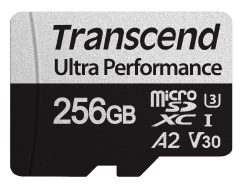 

Карта памяти MicroSDXC 256GB Transcend TS256GUSD340S UHS-I U3 A2 Ultra Performance R/W:160/125 MB/s, адаптер, TS256GUSD340S