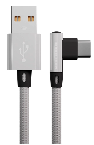 Кабель интерфейсный More Choice K27a USB 2.1A для Type-C нейлон 1м White, цвет белый
