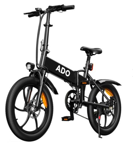 Велосипед ADO A20 электрический, складной, диаметр колес 20, 350W, 25km/h, черный