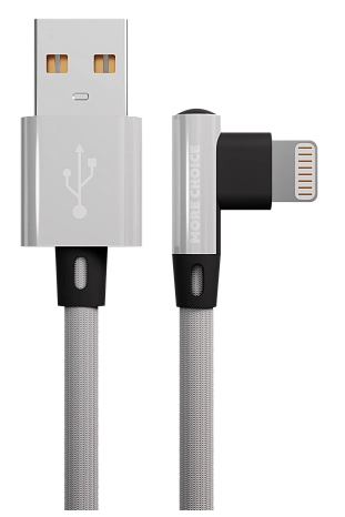Кабель интерфейсный More Choice K27i USB 2.1A для Lightning 8-pin нейлон 1м White, цвет белый K27i White - фото 1