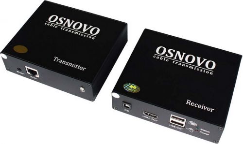 Комплект OSNOVO TLN-HiKM/1+RLN-HiKM/1(ver.2.1) для передачи HDMI, 2xUSB(клавиатура+мышь) и ИК управл