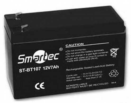 Аккумулятор Smartec ST-BT107 12 В, 7 Ач, 151x65x95 мм цена и фото