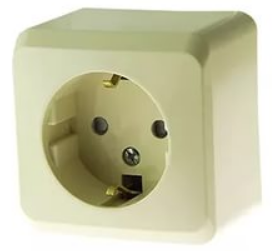 

Розетка Systeme Electric PA16-004K Этюд 1-ая, с заземлением, со шторками, наружная, 16 А, 250 В, 3680 Вт, IP20, в сборе (кремовая), PA16-004K