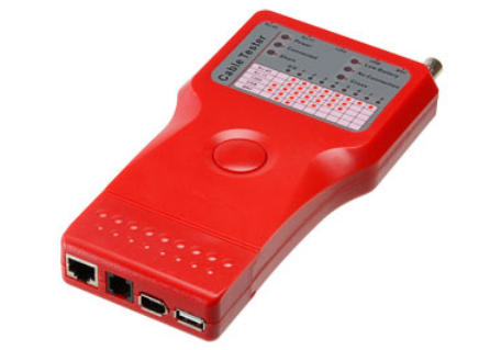 Тестер Cabeus CT-SLT-5-1 для витой пары, коаксиала, телефона, USB, 1394 (батарея в комплекте, светодиод состояния)