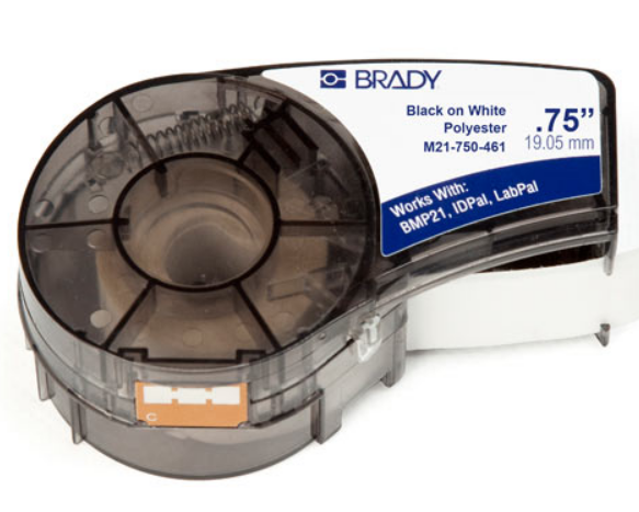 

Лента красящая Brady M21-750-461 brd110933 19.05mm/6.4m, полиэстер, черный на белом, для BMP21, M21-750-461