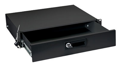 Ящик для документов Cabeus DRW-2U-BK 2U, глубиной 360 мм, цвет черный (RAL 9004)