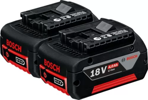 Bosch 18 В; 4.0 Ач; Li-Ion; 2 шт.