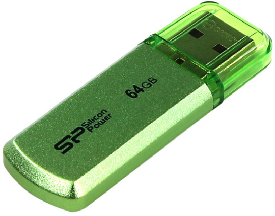 Накопитель USB 2.0 64GB Silicon Power Helios 101 SP064GBUF2101V1N зеленый usb накопитель silicon power blaze b05 64gb blue