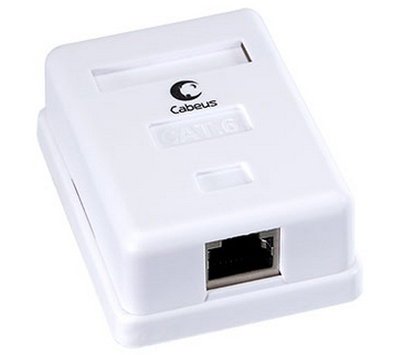 

Розетка Cabeus WS-8P8C-Cat.6-SH-1 компьютерная RJ-45(8P8C), категория 6, экранированная, одинарная, внешняя, Krone type, WS-8P8C-Cat.6-SH-1