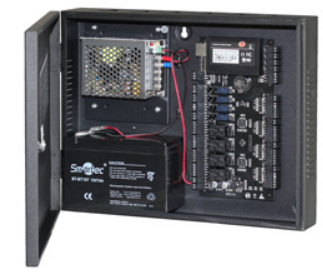 Контроллер Smartec ST-NC240B на 2 двери (4 считывателя) в боксе, работа под управлением ПО Timex