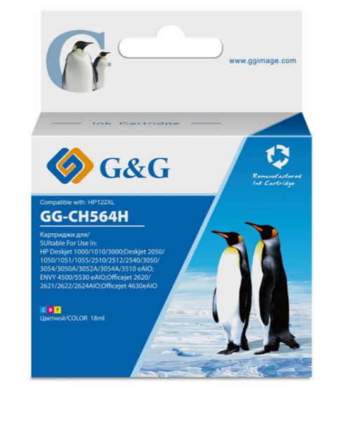 

Картридж G&G GG-CH564H струйный многоцветный (18мл) для HP DJ 1050/2050/2050s, GG-CH564H