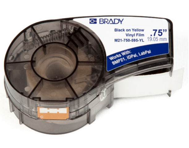 Лента красящая Brady M21-750-595-YL brd142811 19.05mm/6.4m винил, черный на желтом