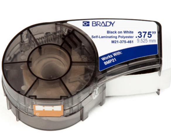 

Лента красящая Brady M21-375-461 brd110931 9.53mm/6.4m, полиэстер, черный на белом, для BMP21, M21-375-461