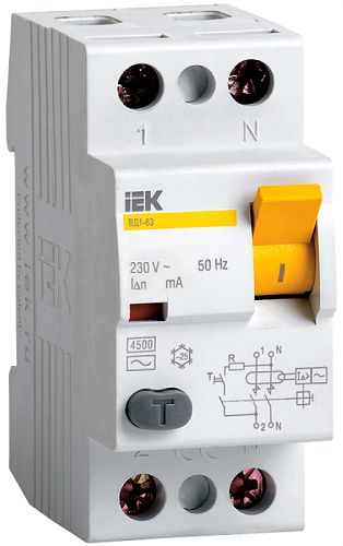 

Выключатель дифференциального тока (ВДТ, УЗО) IEK MDV10-2-025-100, MDV10-2-025-100