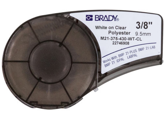 

Лента красящая Brady M21-375-430-WT-CL brd139748 9.53 мм/6.4 м, полиэстер, белый на прозрачном, M21-375-430-WT-CL