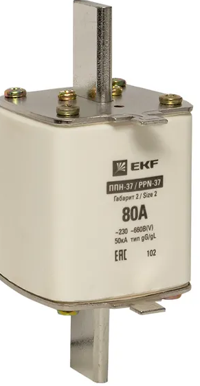 

Предохранитель EKF fus-37/400/80 ППН-37 400/80А габарит 2, fus-37/400/80