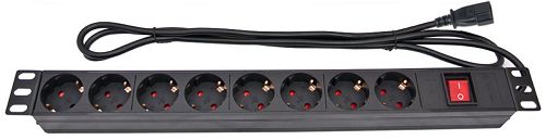 Блок евророзеток для 19 шкафов 10а cabeus pdu 8p 8 розеток