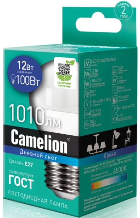 Camelion LED12-G45/865/E27