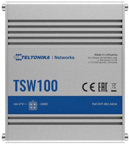 Коммутатор промышленный неуправляемый Teltonika Networks TSW100 5x10/100/1000 Mbps, IEEE 802.3, IEEE