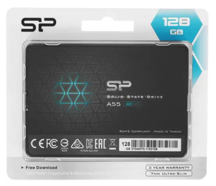 Накопитель SSD 2.5'' Silicon Power SP128GBSS3A55S25 Ace A55 128GB SATA 6Gb/s SLC 560/530MB/s MTBF 1.5M