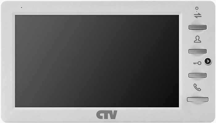 Видеодомофон CTV CTV-M1701 Plus (белый) с кнопочным управлением, встроенный автоответчик, функция фоторамки и часов