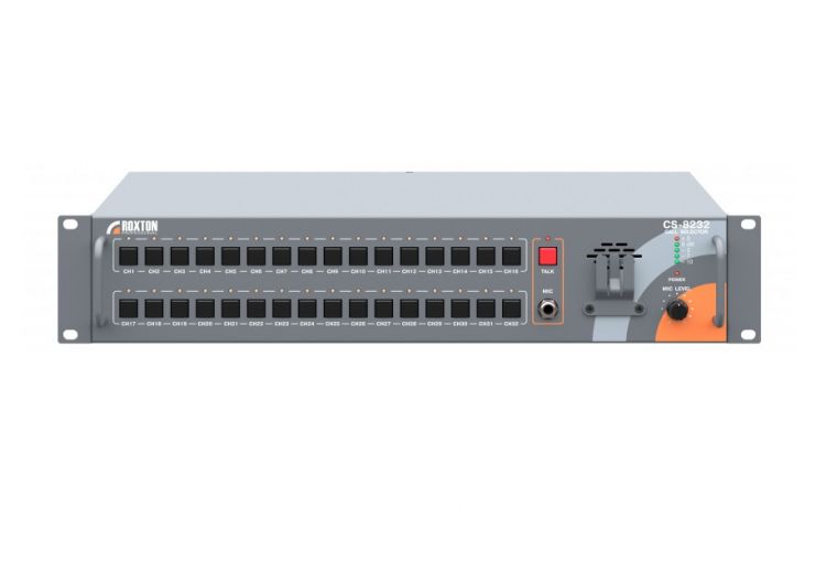 Селектор Roxton CS-8232 связи на 32 канала, 32 абонентские панели CP-8032, дуплексная связь, протокол управления RS-485