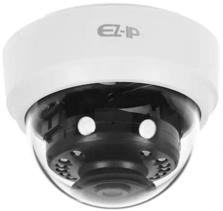 Видеокамера EZ-IP EZ-HAC-D1A41P-0280B 1/2.7 4Мп КМОП, 25к/с при 4Мп, 25к/с при 1080P, 2.8мм фиксированный объектив, 20м ИК, Smart IR, ICR, OSD, 4в1(C