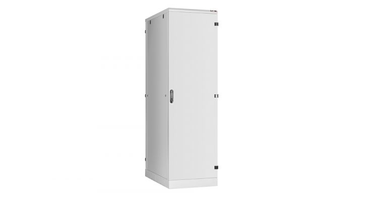 Шкаф напольный 19, 42U TLK TFR-426010-PMMM-R-GY перфорированная дверь, Ш600хВ2010хГ1000мм, в разобранном виде, серый цена и фото