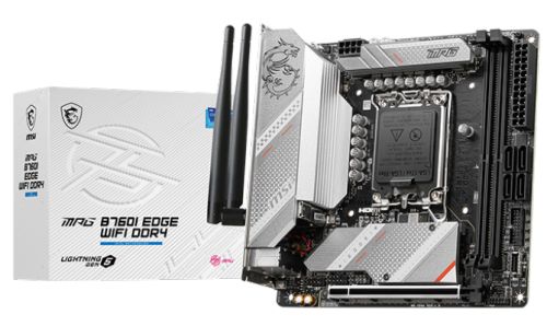 Материнская плата mini-ITX MSI MPG B760I EDGE WIFI DDR4 (LGA1700, B760, 2*DDR4 (5333), 4*SATA 6G RAI