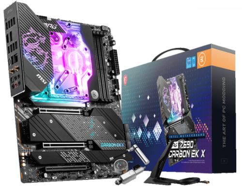 Материнская плата ATX MSI MPG Z690 CARBON EK X (LGA1700, Z690, 4*DDR5 (6666), 6*SATA 6G RAID, 5*M.2,