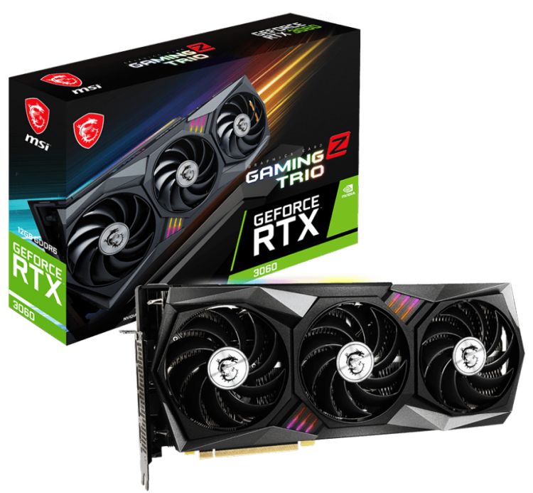 

Видеокарта PCI-E MSI GeForce RTX 3060 GAMING Z TRIO (RTX 3060 GAMING Z TRIO 12G) 12GB GDDR6 192bit 8, GeForce RTX 3060 GAMING Z TRIO (RTX 3060 GAMING Z TRIO 12G)