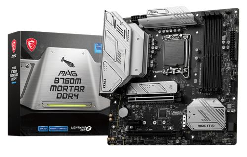 Материнская плата mATX MSI MAG B760M MORTAR DDR4 (LGA1700, B760, 4*DDR4 (5333), 4*SATA 6G RAID, 2*M.