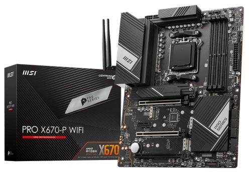 Материнская плата ATX MSI PRO X670-P WIFI (AM5, AMD X670, 4*DDDR5 (6600), 6*SATA 6G, 4*M.2, 4*PCIE,